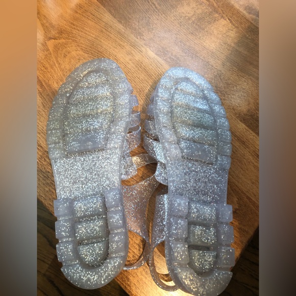JuJu Shoes Juju Jellie Sandals Size 9 6 Uk Clear With Glitter Poshmark
